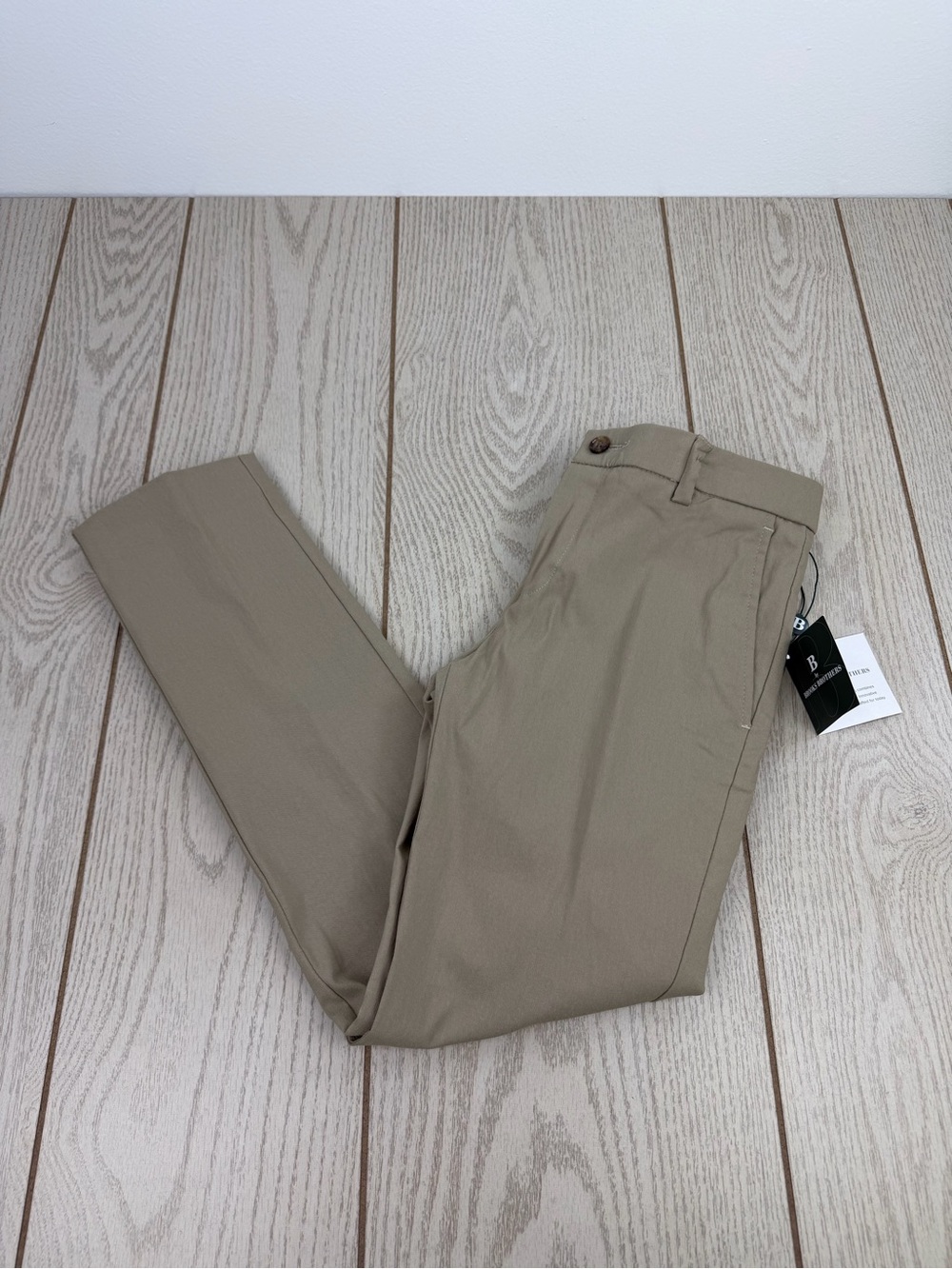 B by Brooks Brothers Boys Bbolden Dress Pants Slacks 10R Tan $75 Kids
